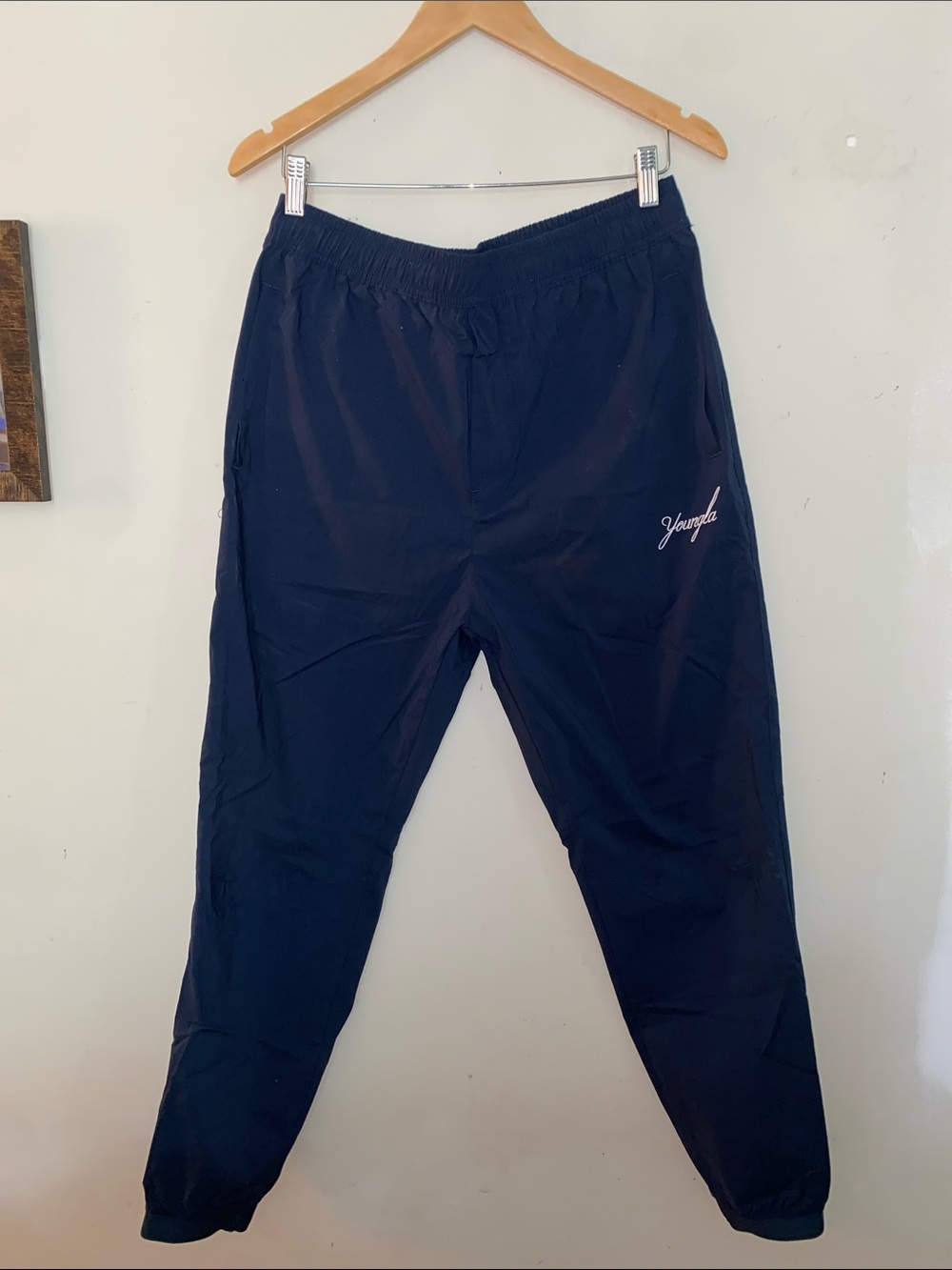 YoungLA Navy Elastic Waist Joggers